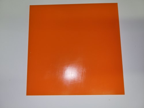 1/8" x 6" x 6" 80 A Durometer ElastoTuff™ Orange Polyurethane Sheet