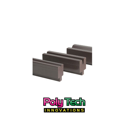 Elastotuff™️ Polyurethane Press Brake Die, 1/2" Opening, 75 D Durometer, Brown