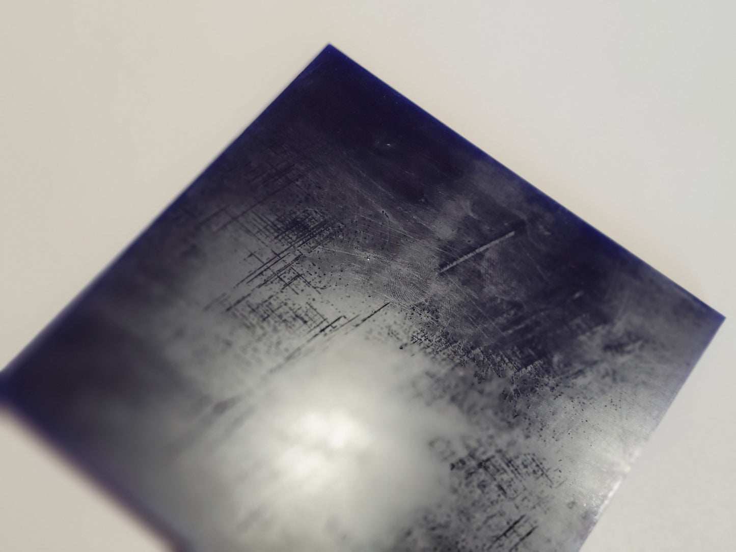 1/4" x 6" x 6" 90 A Durometer, Dark Blue, Polyurethane Sheet, Precision Cast