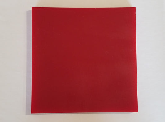 1/2" x 6" x 6" 95 A Durometer, Red, Polyurethane Sheet, Precision Cast