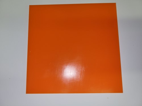 1/8" x 6" x 6" 80 A Durometer, Orange, Polyurethane Sheet, Precision Cast