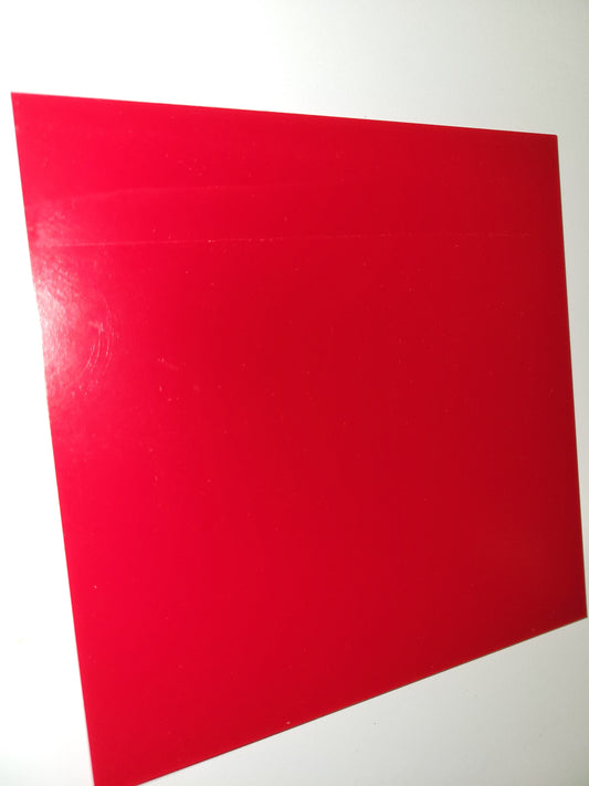 1" x 6" x 6" 95 A Durometer, Red, Polyurethane Sheet, Precision Cast