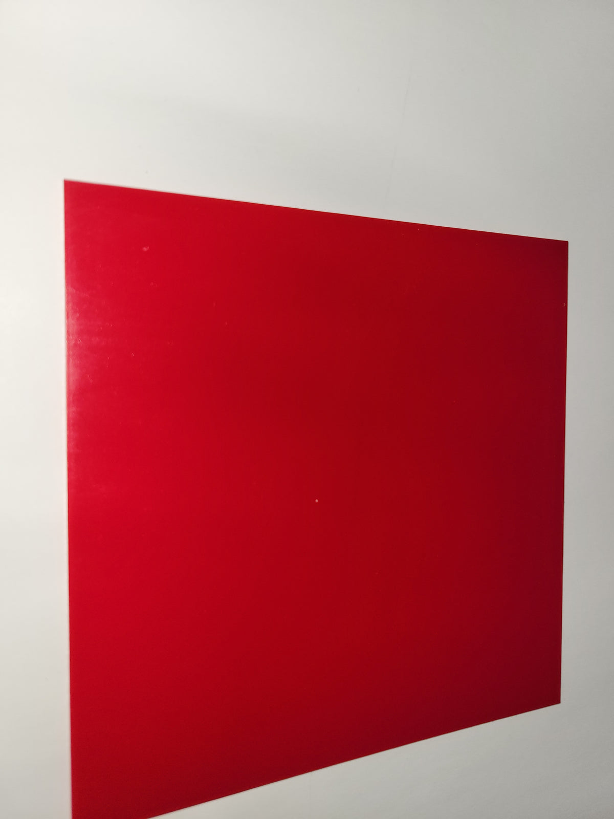 1/16" x 6" x 6" 95 A Durometer, Red, Polyurethane Sheet, Precision Cast