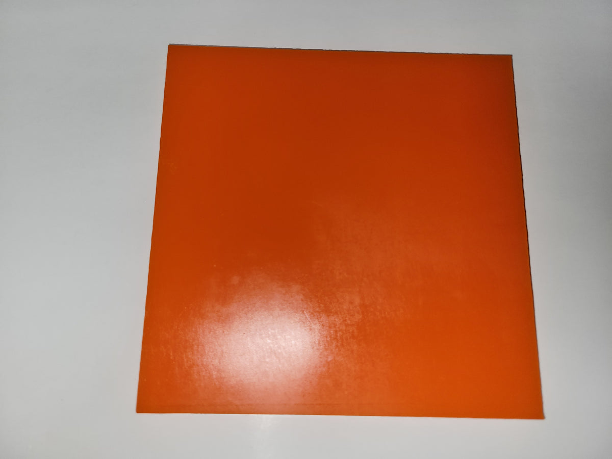 1/4" x 6" x 6" 80 A Durometer, Orange, Polyurethane Sheet, Precision Cast