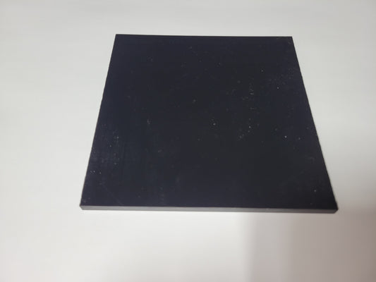 1/4" x 6" x 6" 60 A Durometer, Black, Polyurethane Sheet, Precision Cast