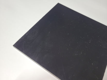 1/4" x 6" x 6" 60 A Durometer, Black, Polyurethane Sheet, Precision Cast