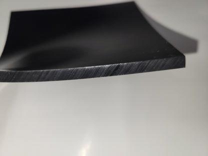 1/4" x 6" x 6" 60 A Durometer, Black, Polyurethane Sheet, Precision Cast