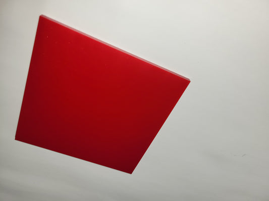 1/4" x 6" x 6" 95 A Durometer, Red, Polyurethane Sheet, Precision Cast