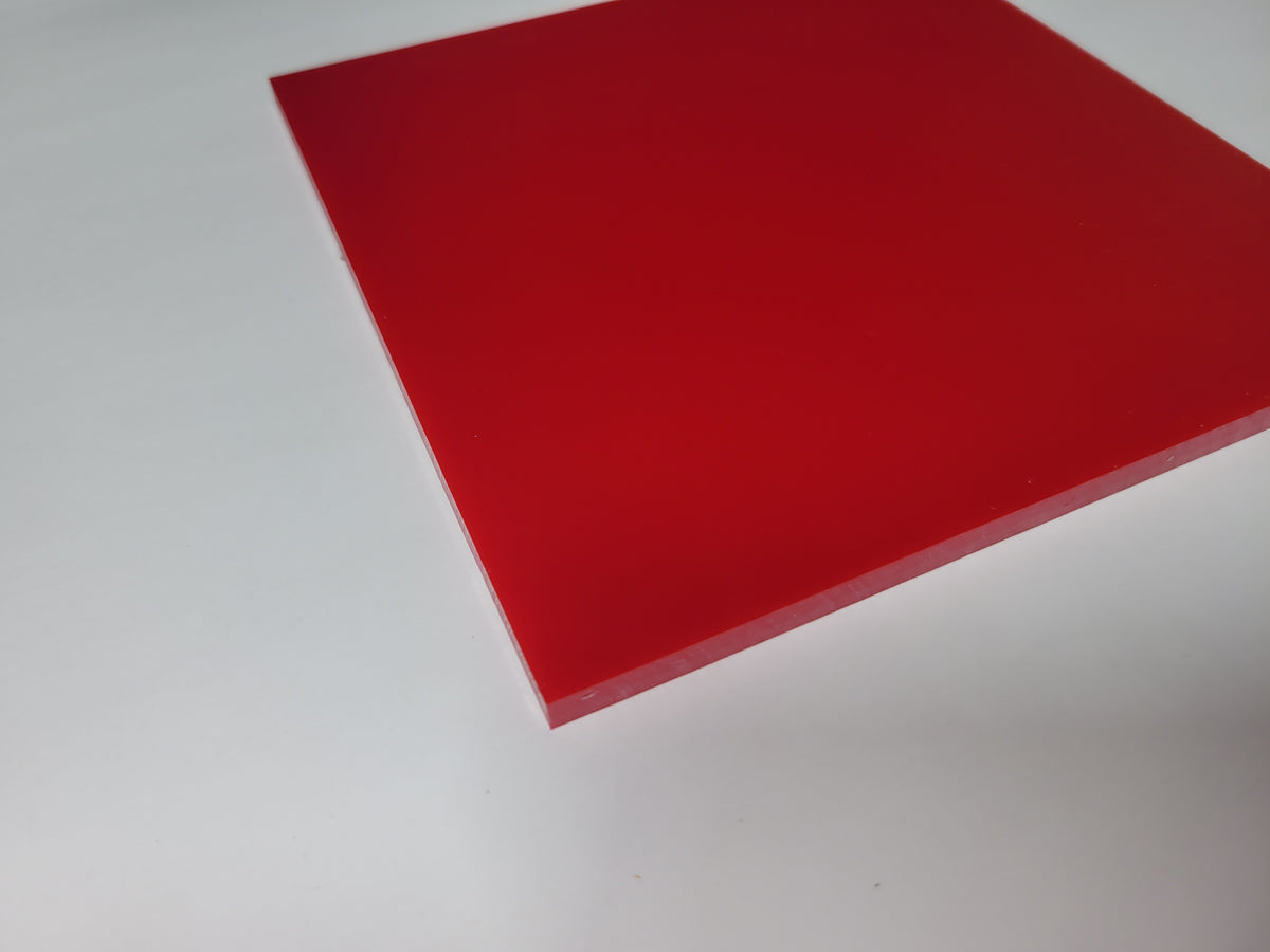 1/4" x 6" x 6" 95 A Durometer, Red, Polyurethane Sheet, Precision Cast