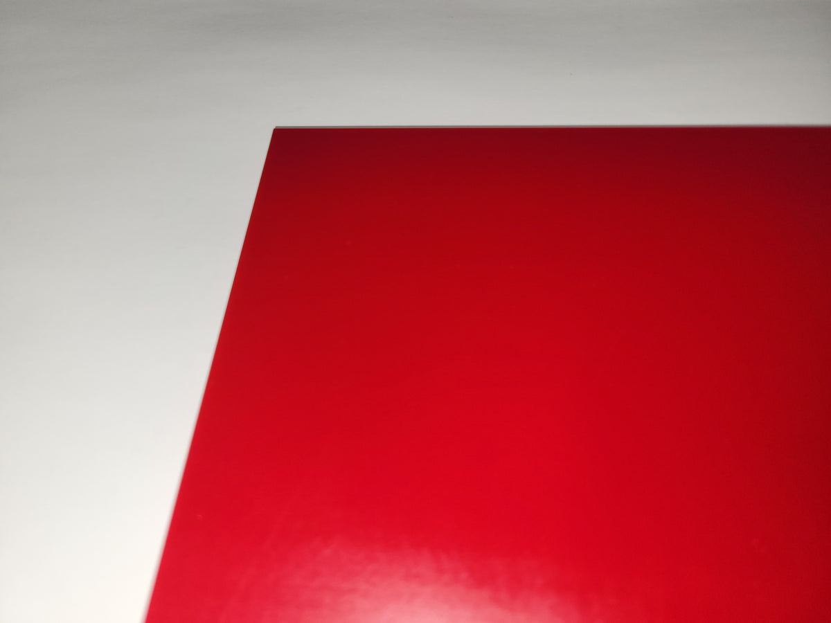 1/4" x 6" x 6" 95 A Durometer, Red, Polyurethane Sheet, Precision Cast