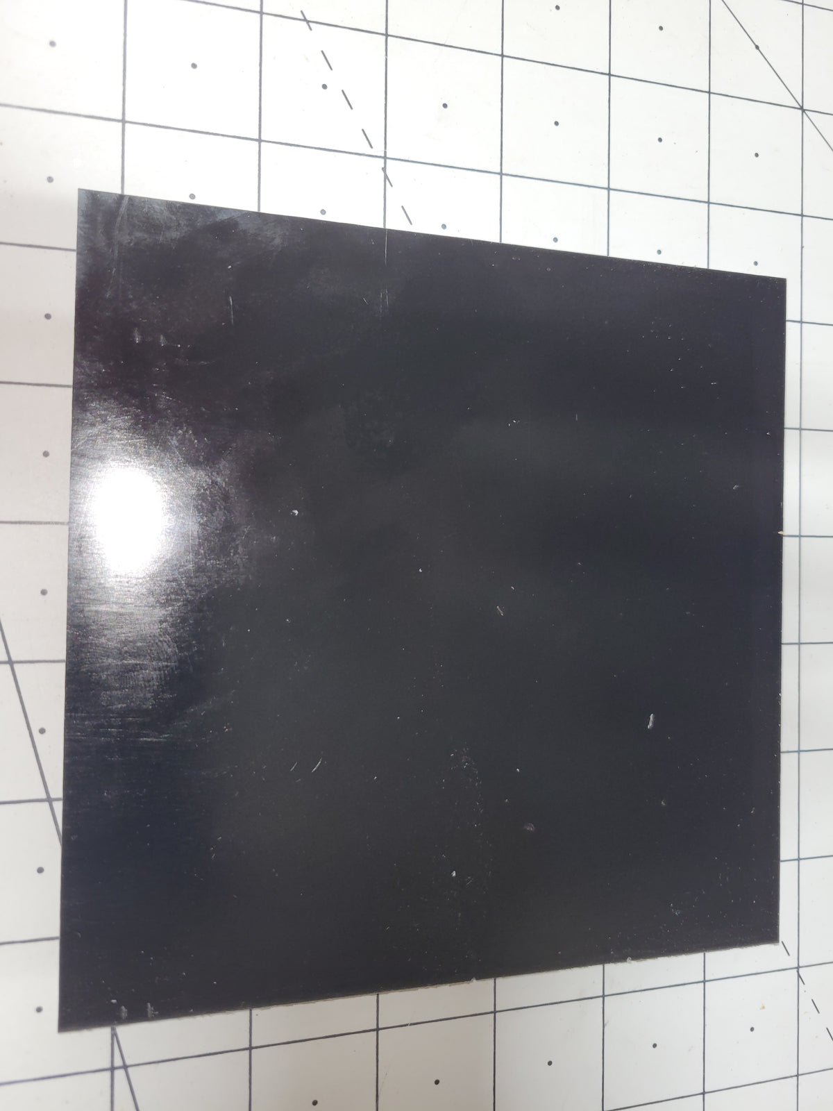 1/8" x 6" x 6" 60 A Durometer ElastoTuff™ Black Polyurethane Sheet