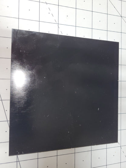 1/8" x 6" x 6" 60 A Durometer ElastoTuff™ Black Polyurethane Sheet