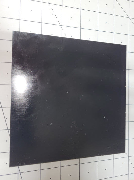 1/8" x 6" x 6" 60 A Durometer ElastoTuff™ Black Polyurethane Sheet