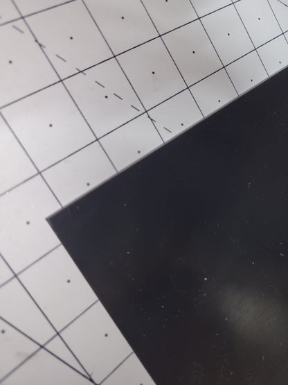 1/8" x 6" x 6" 60 A Durometer ElastoTuff™ Black Polyurethane Sheet