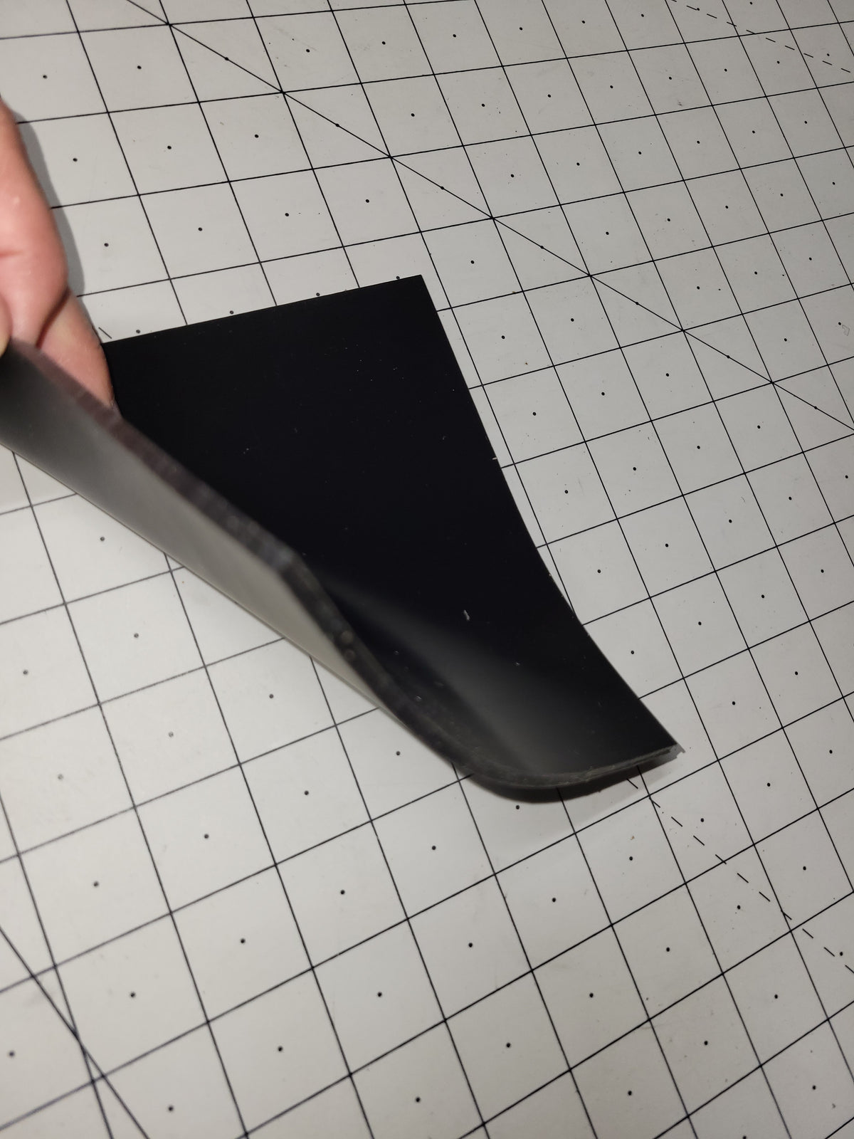 1/8" x 6" x 6" 60 A Durometer ElastoTuff™ Black Polyurethane Sheet