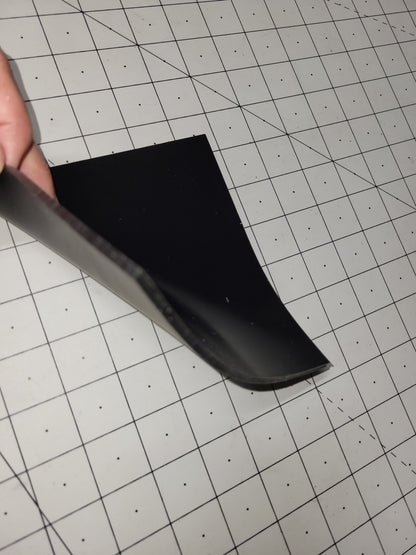 1/8" x 6" x 6" 60 A Durometer ElastoTuff™ Black Polyurethane Sheet
