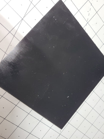 1/8" x 6" x 6" 60 A Durometer ElastoTuff™ Black Polyurethane Sheet