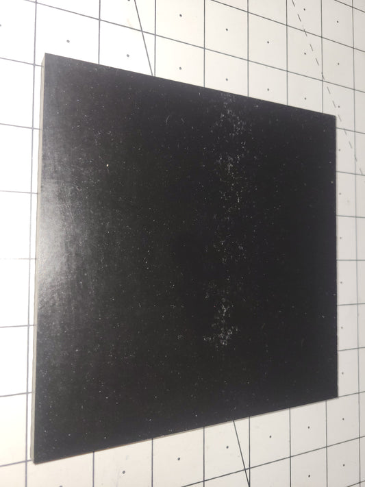 3/8" x 6" x 6" 60 A Durometer, Black, Polyurethane Sheet, Precision Cast