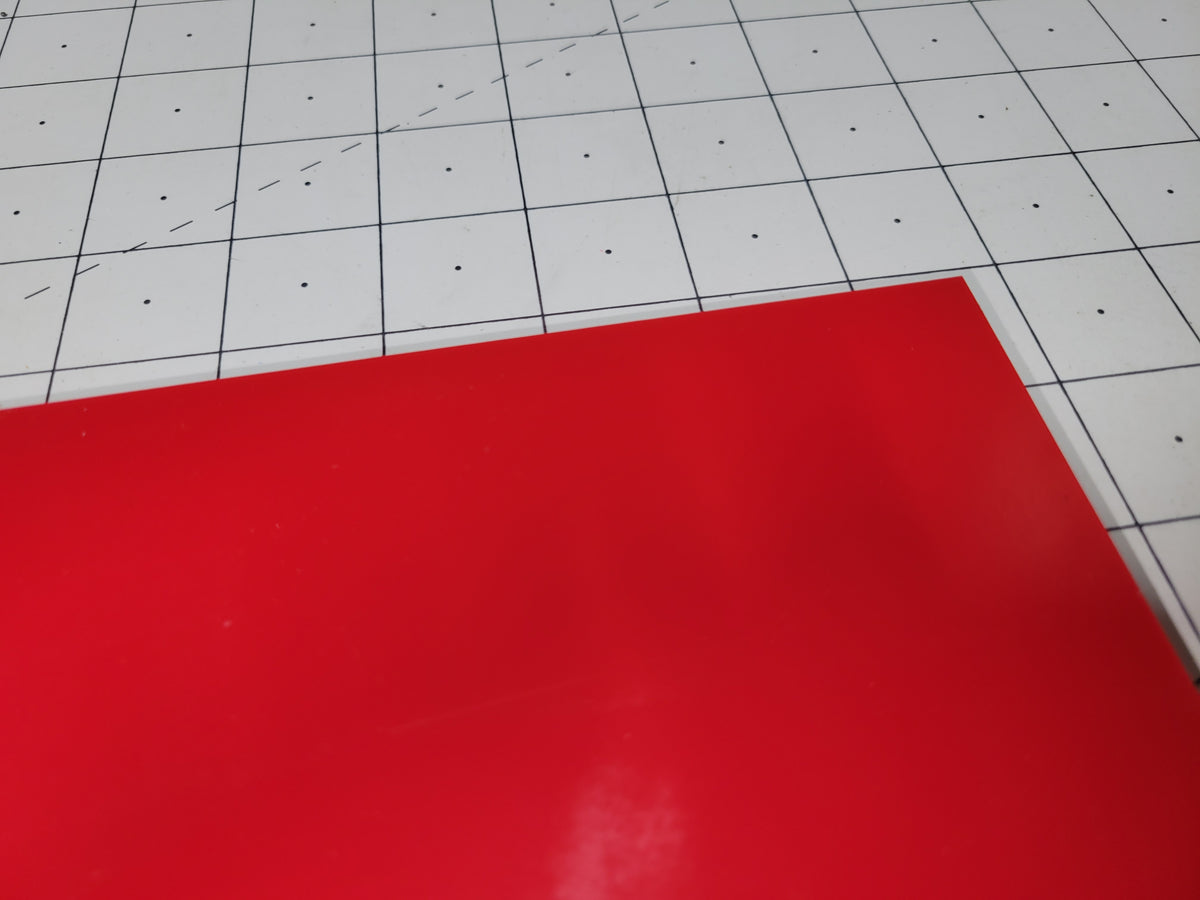 3/8" x 6" x 6" 95 A Durometer, Red, Polyurethane Sheet, Precision Cast