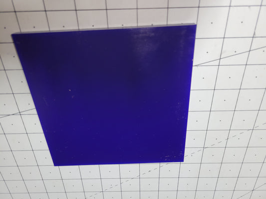 3/8" x 6" x 6" 90 A Durometer, Dark Blue, Polyurethane Sheet, Precision Cast