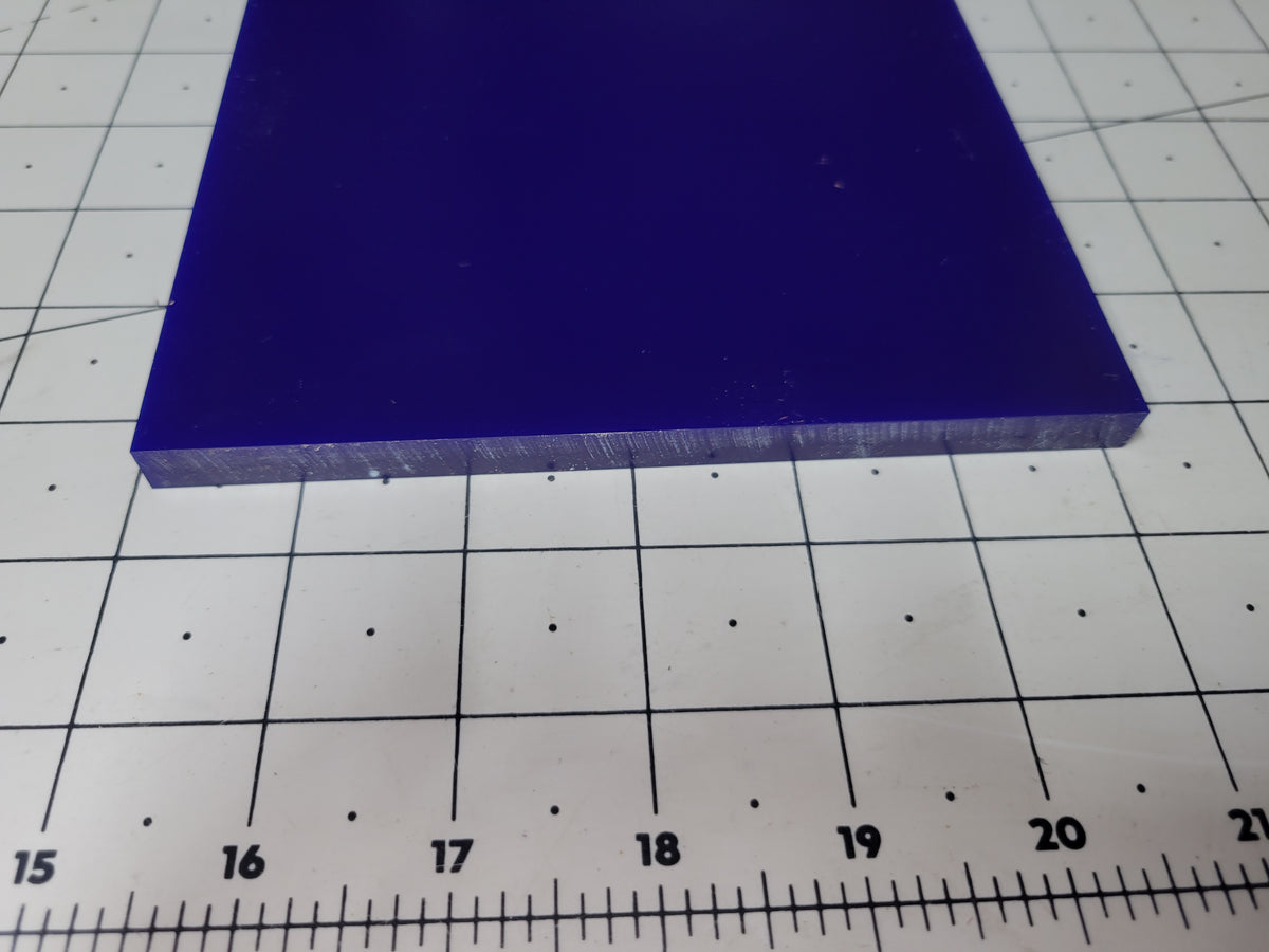 3/8" x 6" x 6" 90 A Durometer, Dark Blue, Polyurethane Sheet, Precision Cast