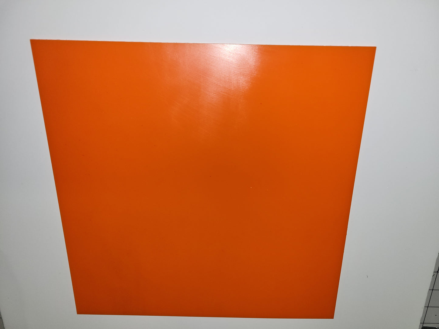 1/8" x 12" x 12" 80 A Durometer, Orange, Polyurethane Sheet, Precision Cast